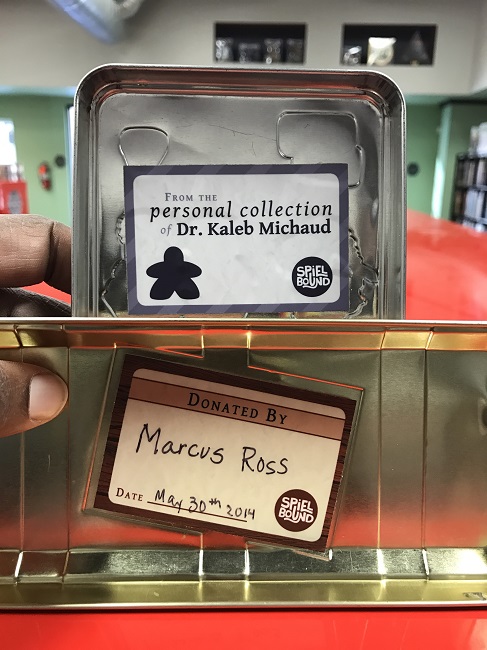 Games donated by Kaleb Michaud and Marcus Ross.